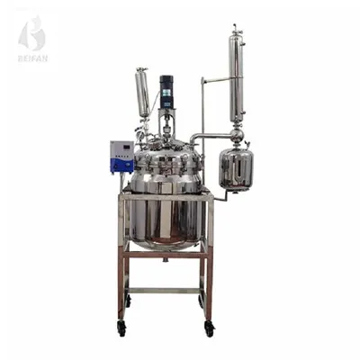 Reator de aço inoxidável de dupla camada 100L